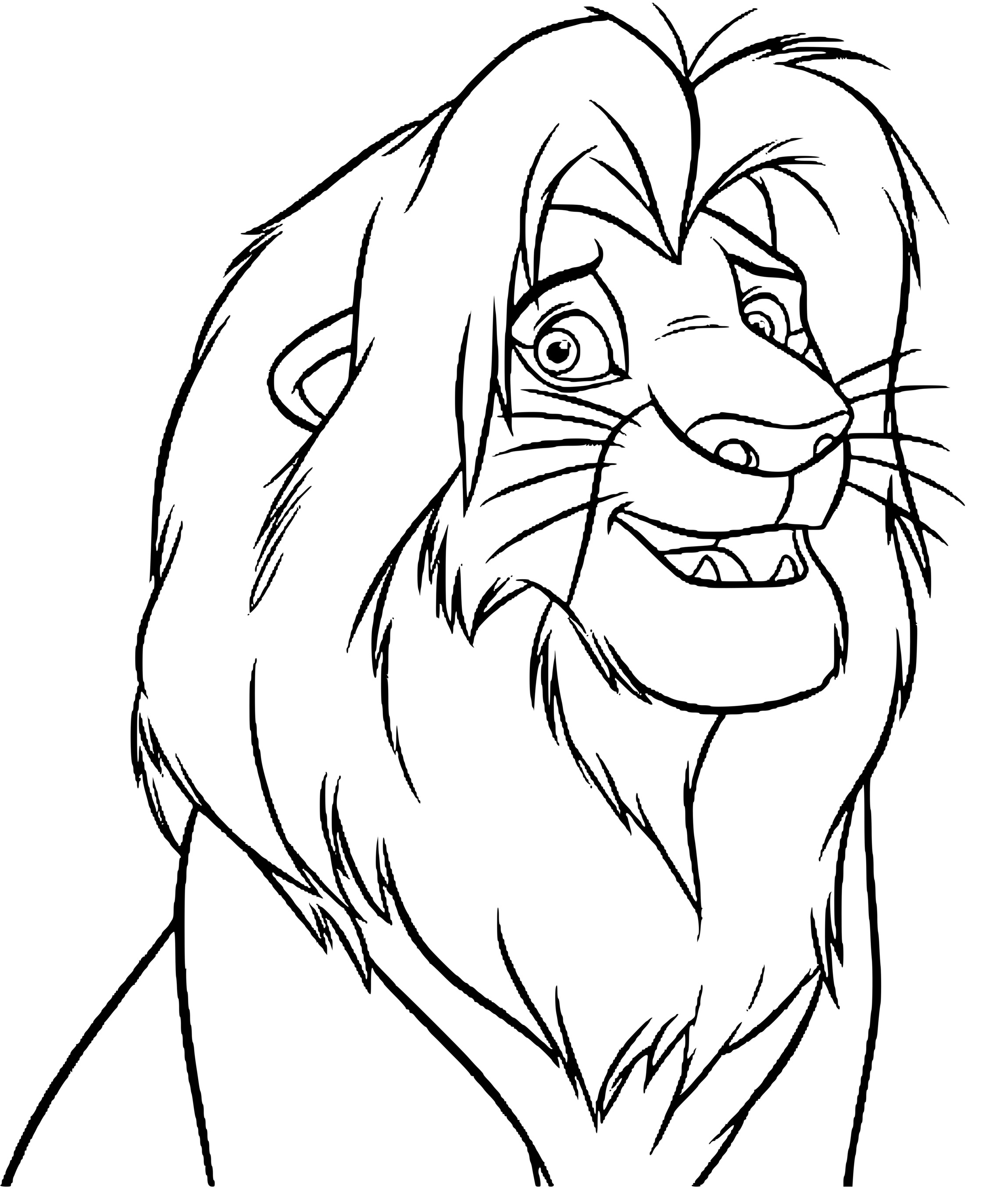 Coloriage Simba Grandit Vite La Garde Du Roi Lion - Simba à imprimer