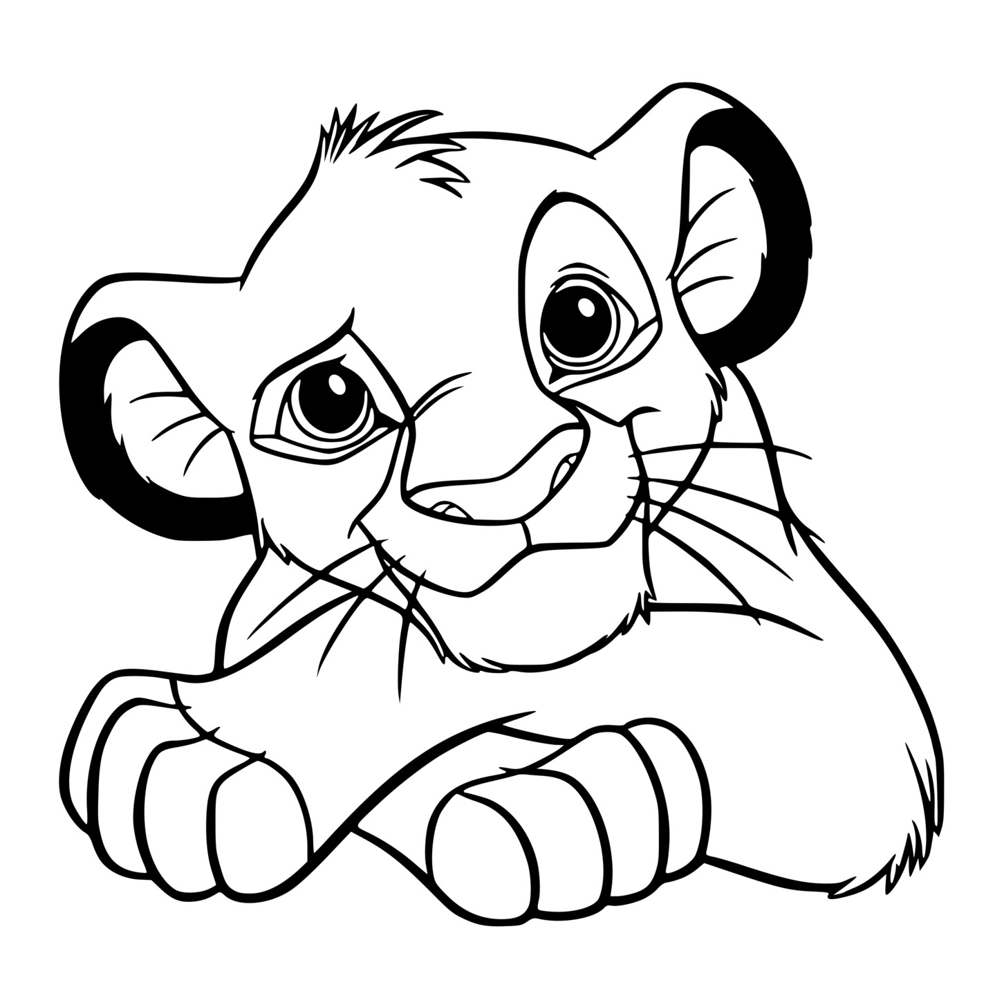 Coloriage Simba La Terre Des Lions - Simba à imprimer