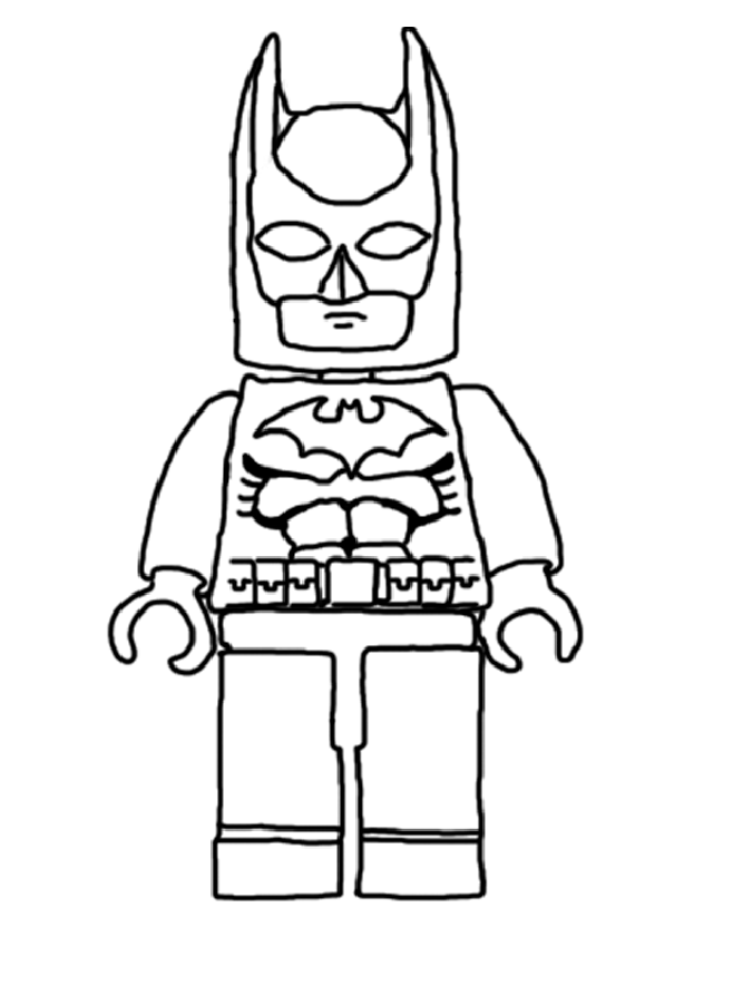 Coloriage Batman Lego Movie héros minimaliste - Lego batman à imprimer