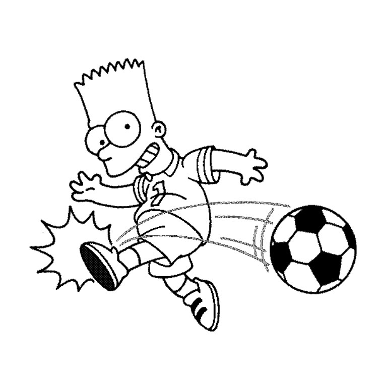Coloriage Simpson Foot - Foot à imprimer