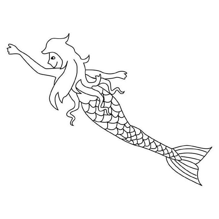 Coloriage Sirène Et Dauphin - Animaux à imprimer