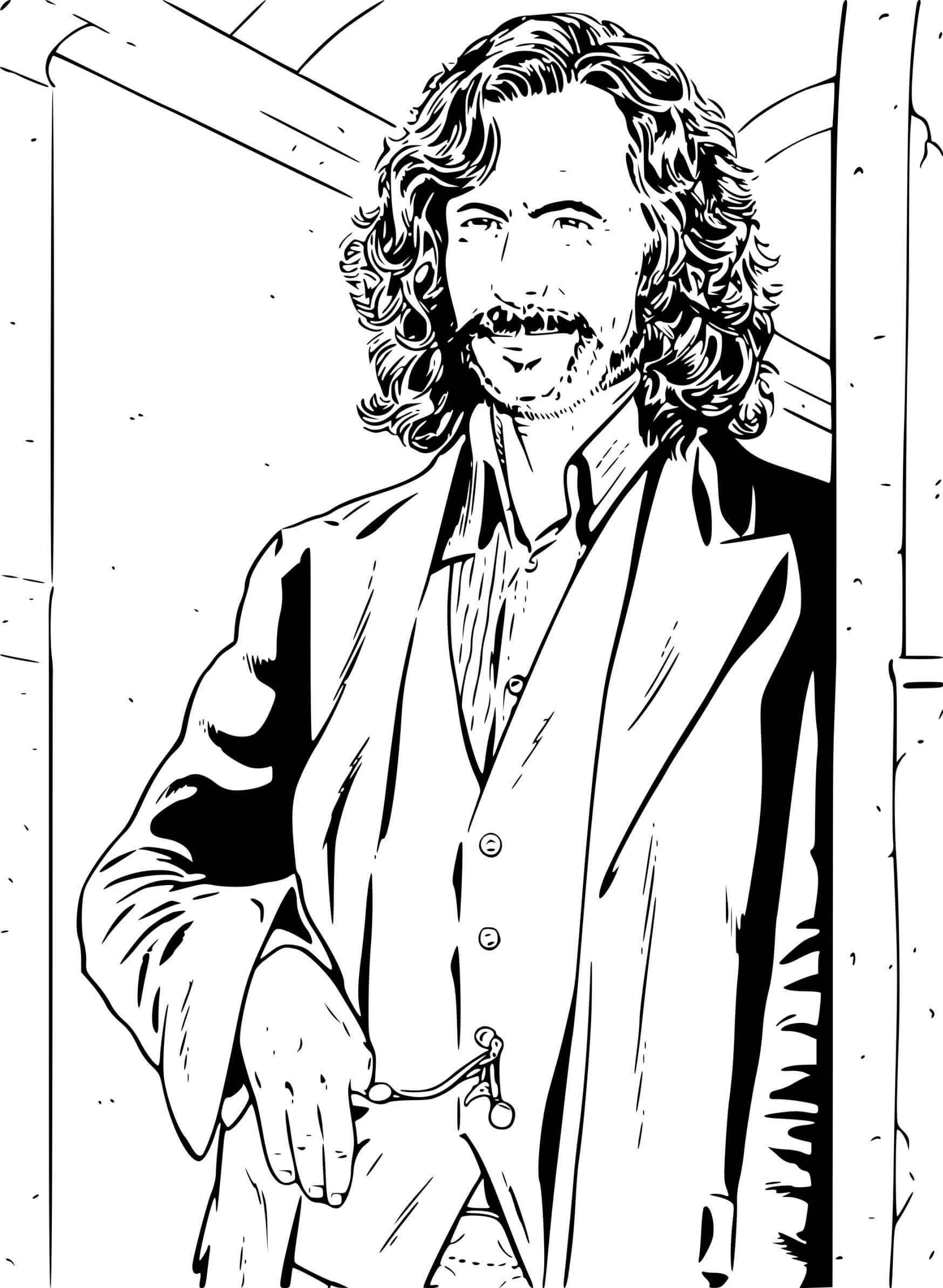 Coloriage Sirius Black Harry Potter - Harry potter à imprimer