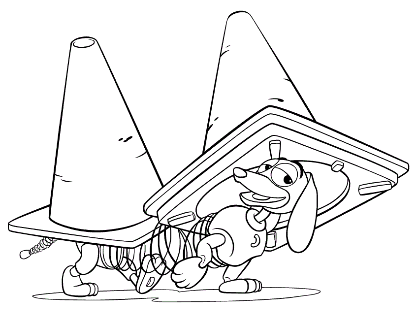Coloriage Slinky Dog Toy Story - Toy story à imprimer