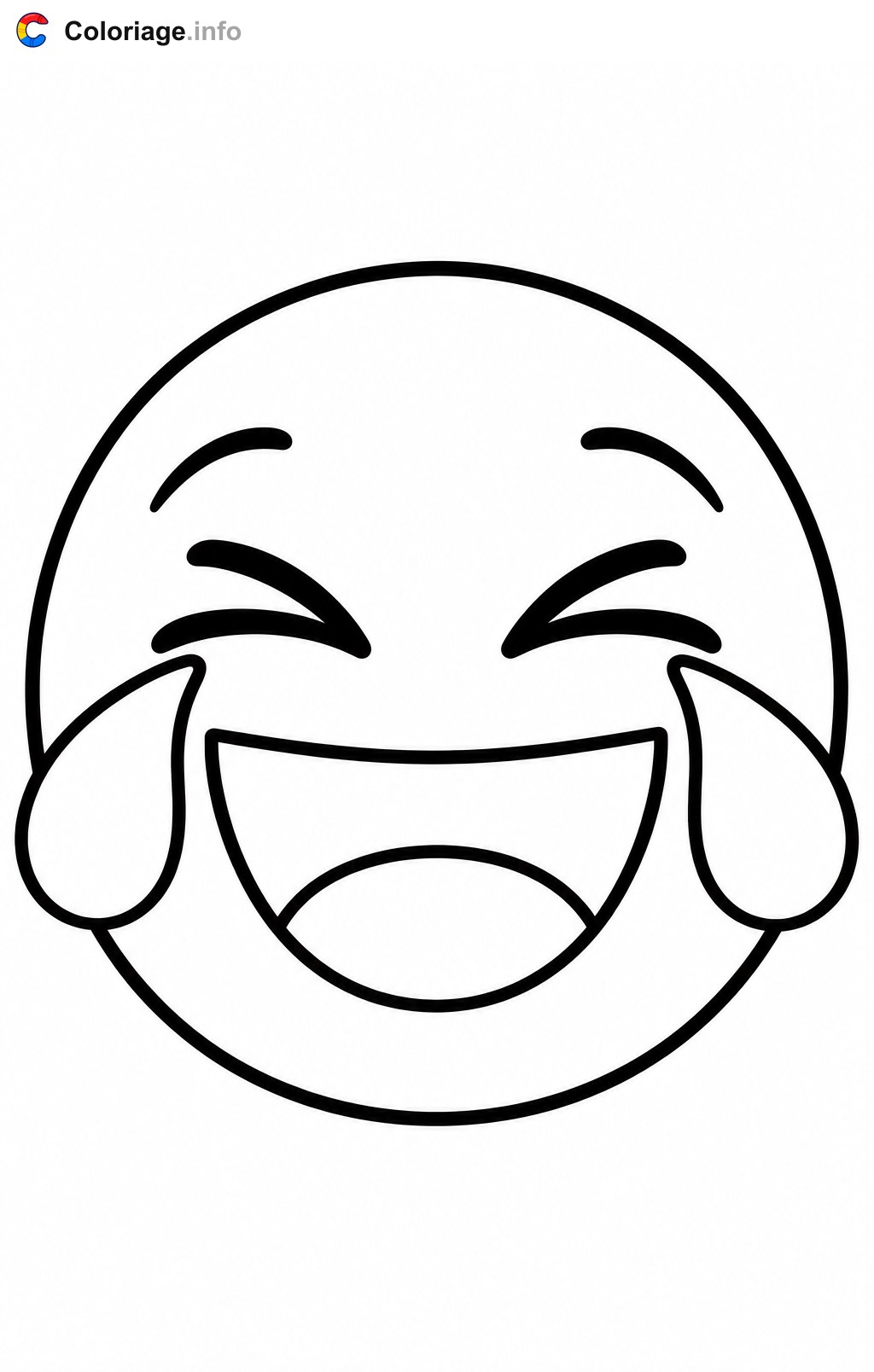 Smiley zum Ausmalen - Lachender Smiley — Ausmalbild zum Ausdrucken