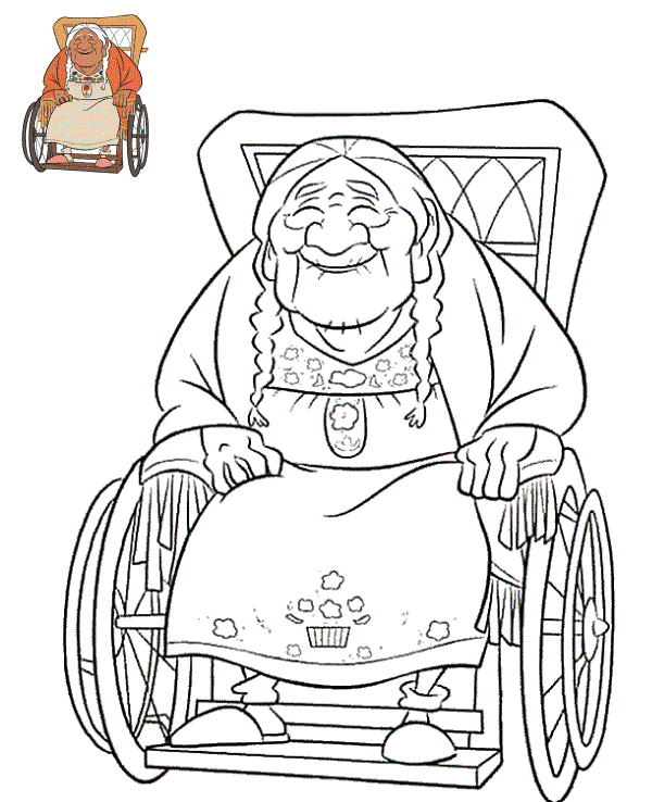Coloriage Socorro Rivera Mama Coco Grandmere De Miguel - Coco Disney à imprimer