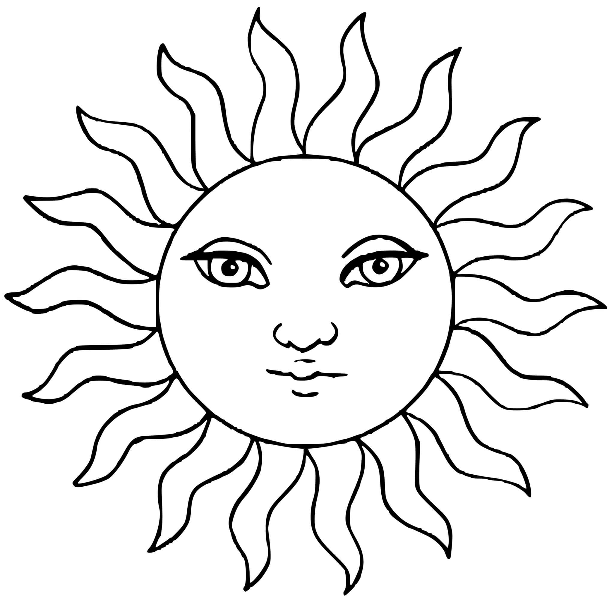 Coloriage Soleil Circle Du Soleil - Soleil à imprimer