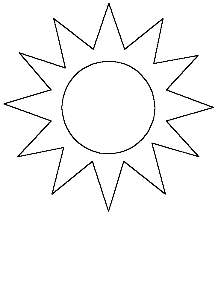 Coloriage Soleil radieux aux traits simples - Facile à imprimer