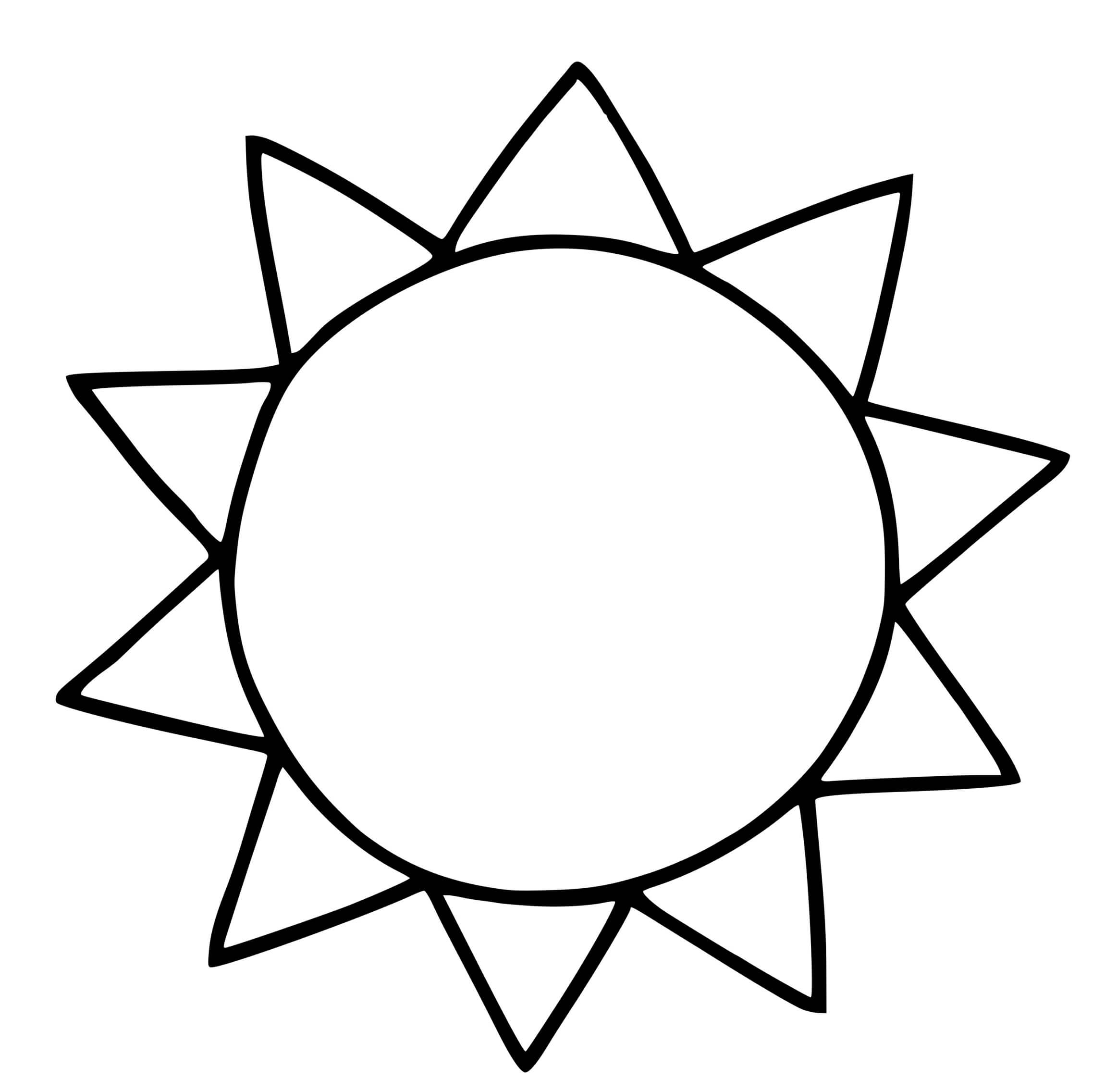 Coloriage Soleil Facile Maternelle - Soleil à imprimer