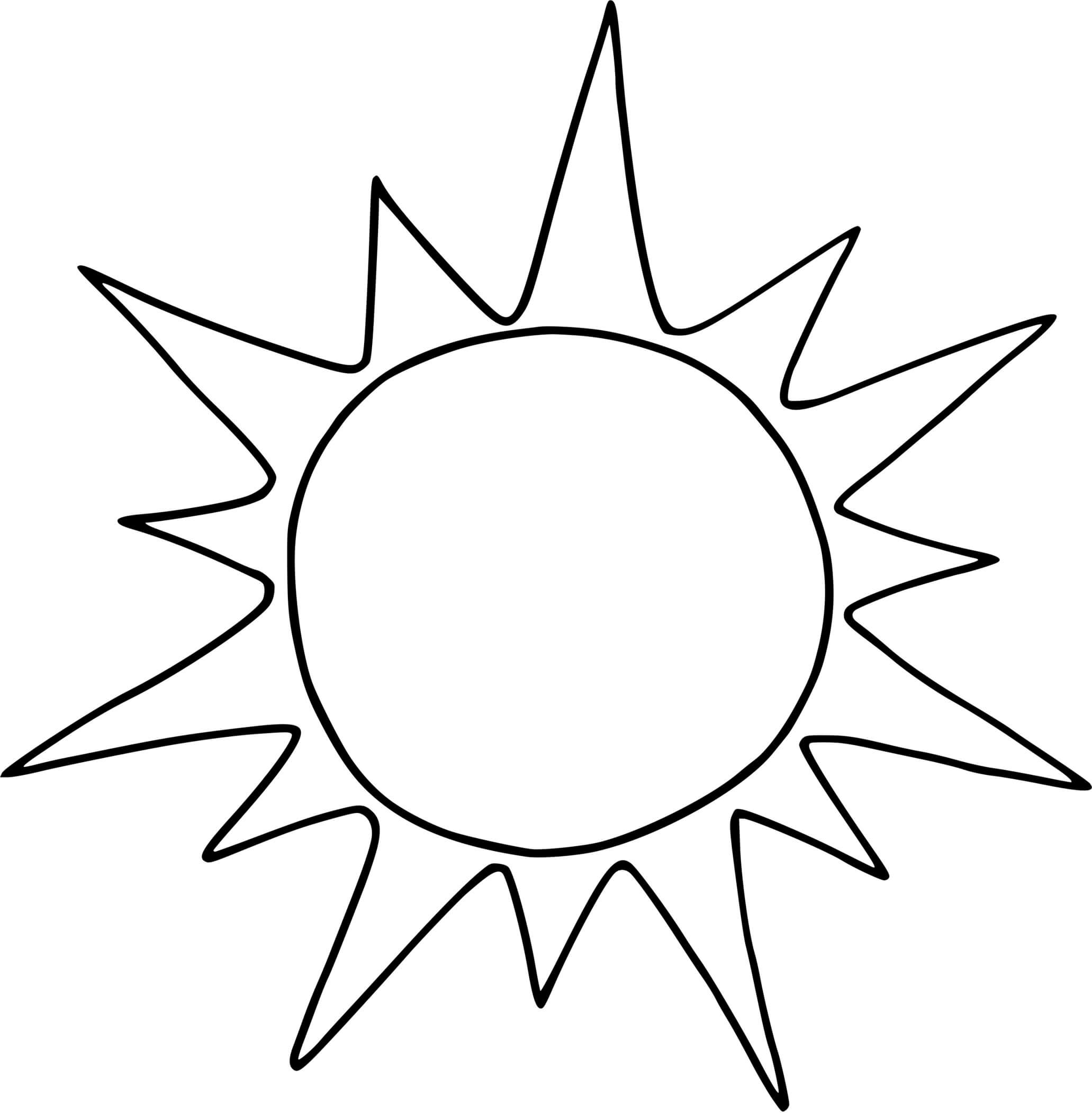 Coloriage Soleil Facile - Soleil à imprimer