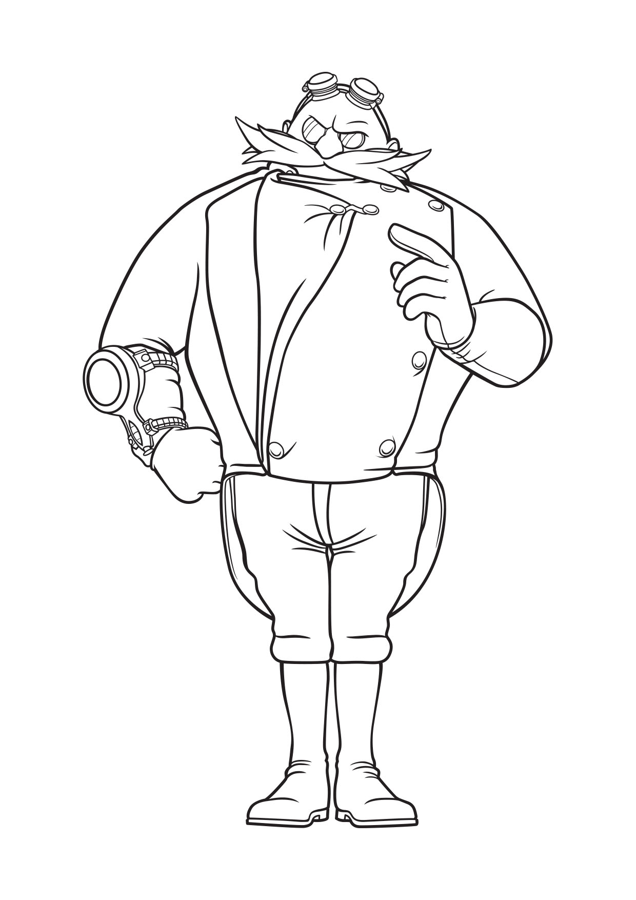 Coloriage Sonic Dr Eggman - Sonic à imprimer