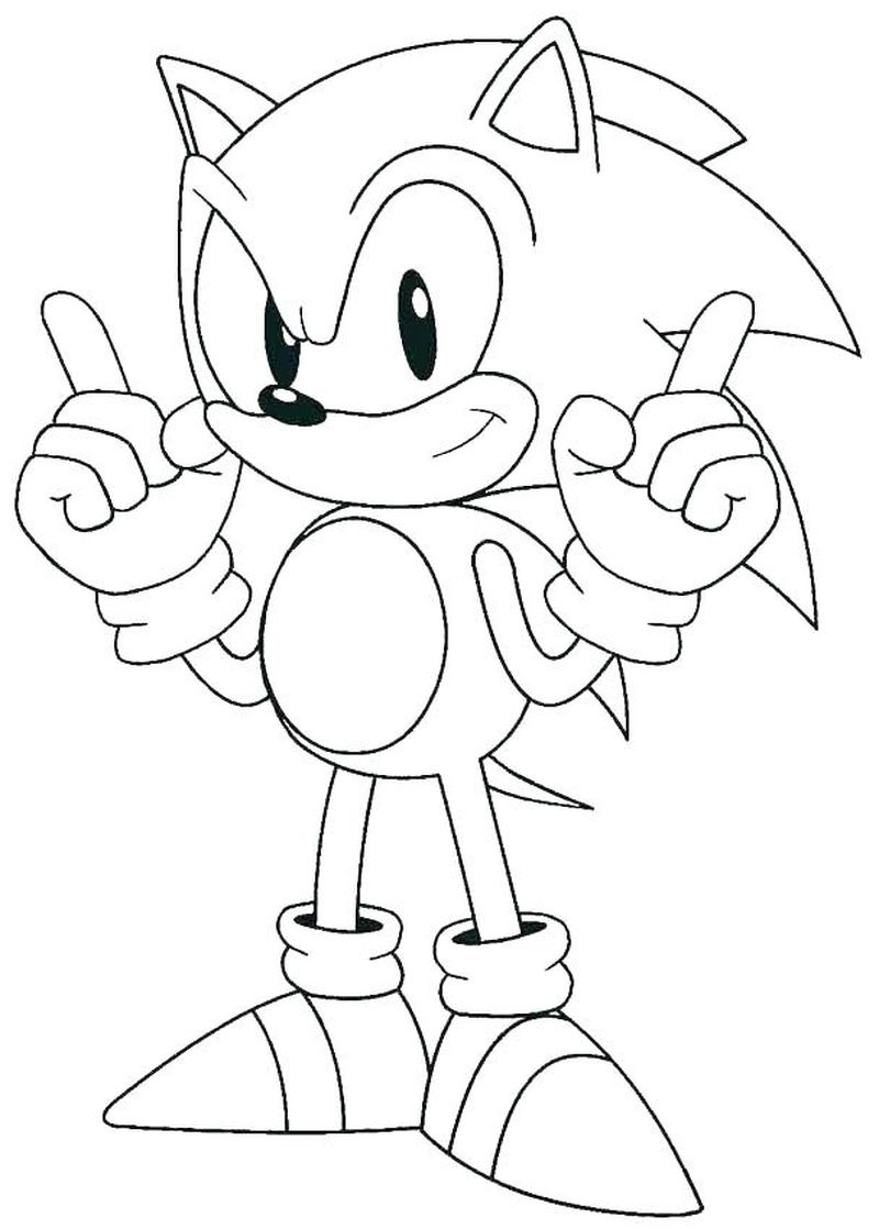 Coloriage Sonic Le Hérisson Bleu - Hérisson à imprimer