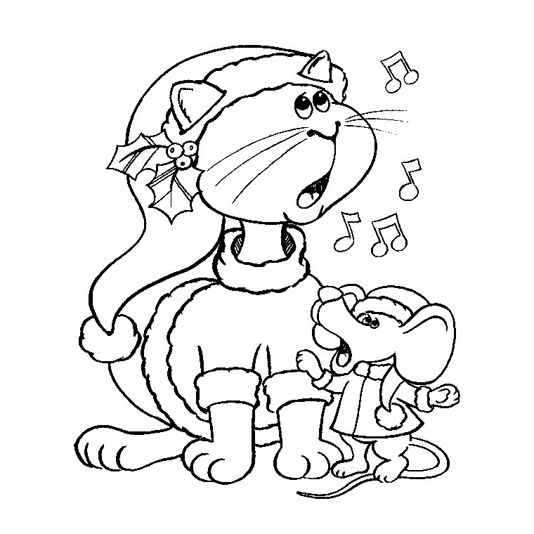 Coloriage Souris Et Chat - Chat à imprimer
