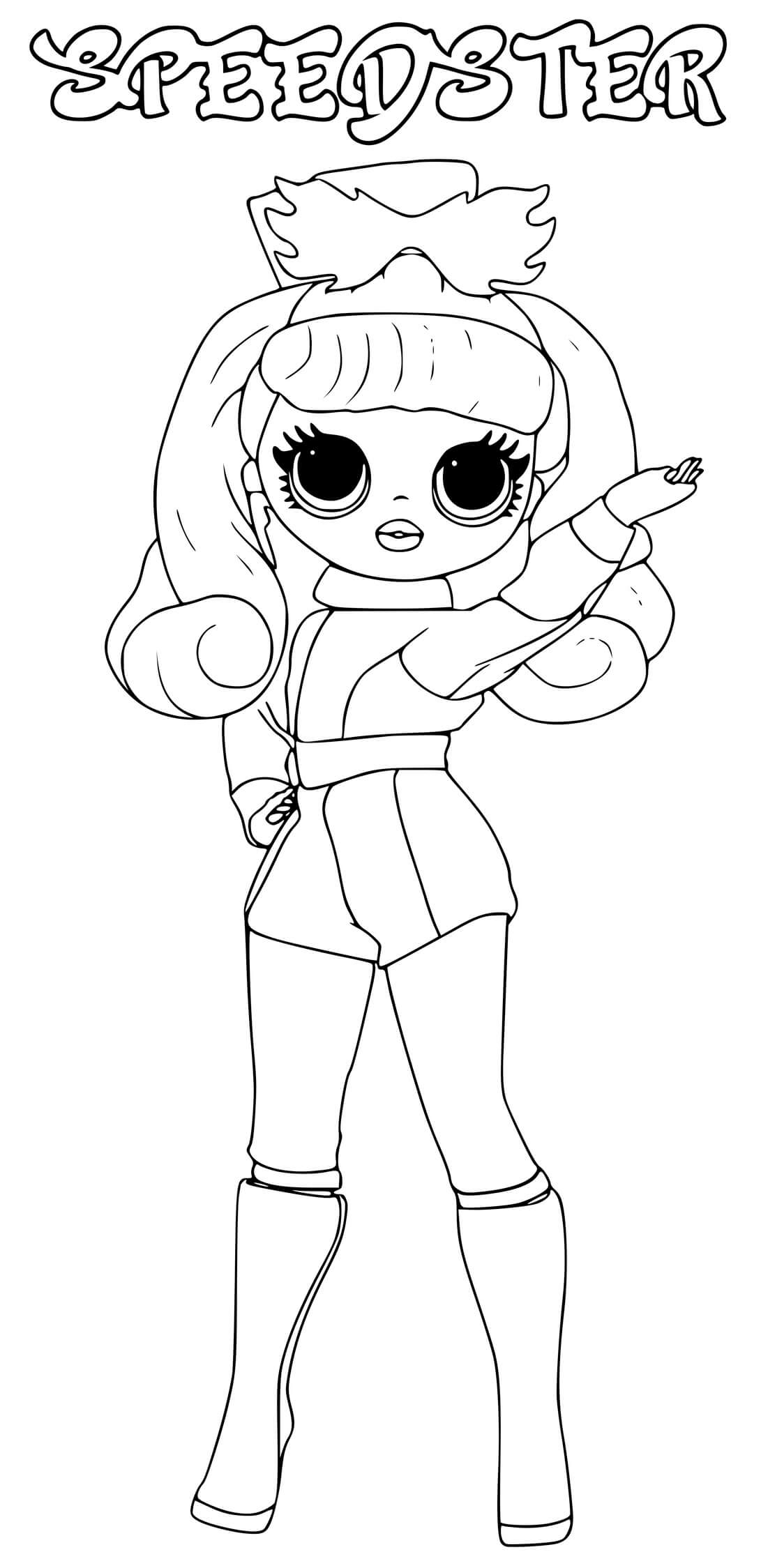 Coloriage Speedster Lol Omg - Poupée LOL Surprise Hair Goals à imprimer