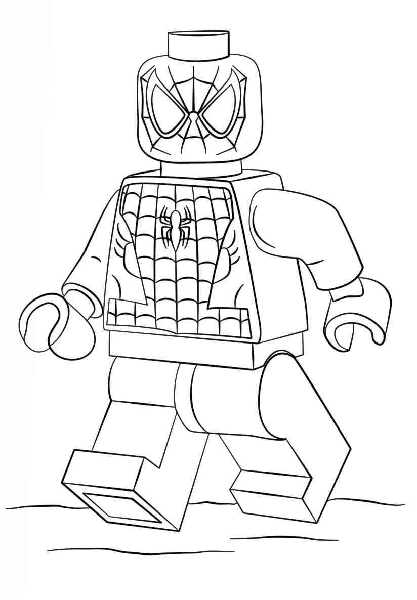 Coloriage Spider Man Super Heroes - Lego Super Heroes à imprimer
