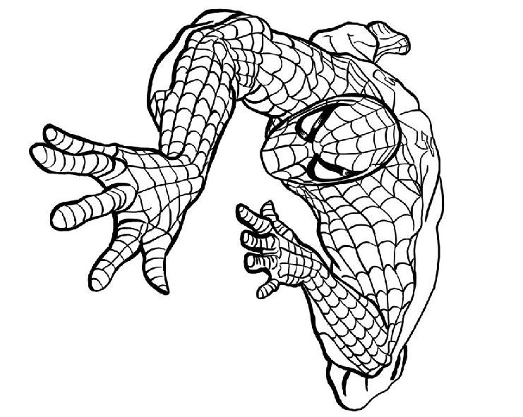 Coloriage Spider-Man lançant ses toiles - Spider-Man à imprimer