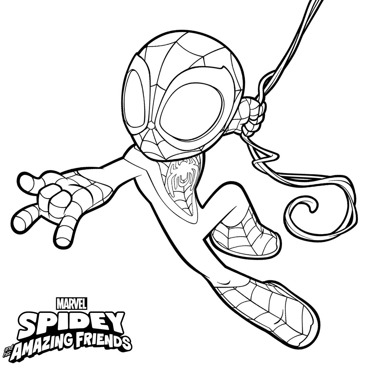 Coloriage Spidey De Marvel - Spidey à imprimer