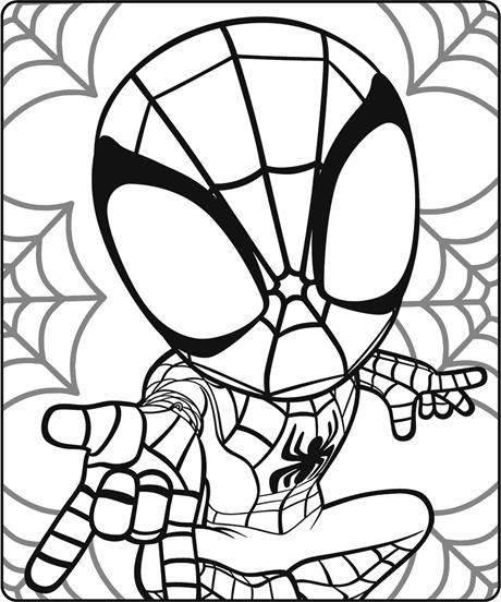 Coloriage Spidey Facile - Spidey à imprimer