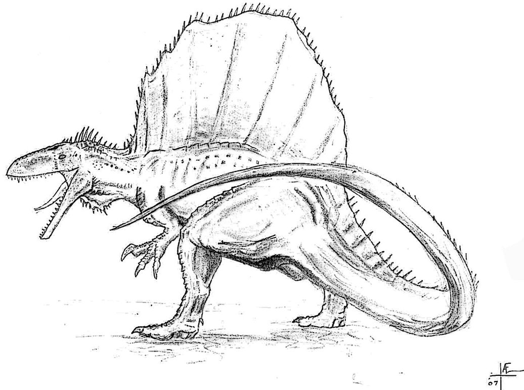 Coloriage Spinosaurus Para Dinosaure - Jurassic world park à imprimer