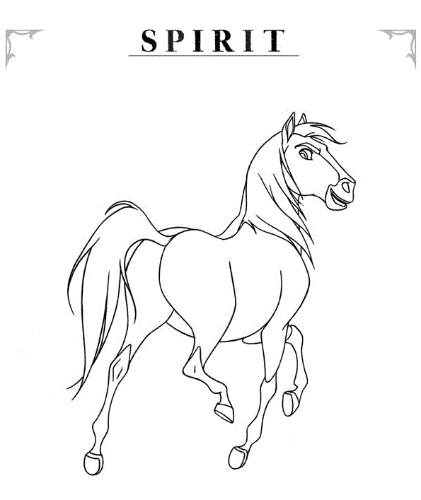 Coloriage Spirit Cheval Retrouve Les Siens - Spirit à imprimer