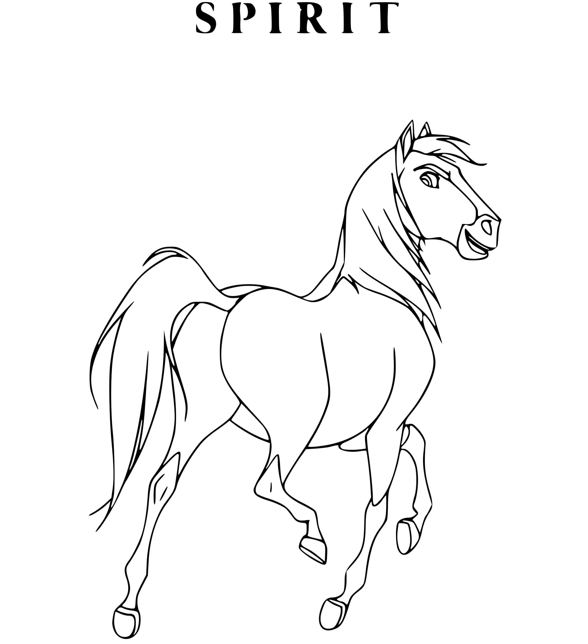 Coloriage Spirit Cheval Retrouve Les Siens - Spirit à imprimer