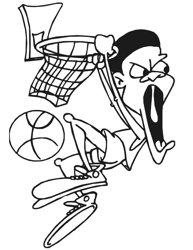 Coloriage Sport Basketball Adolescent - Sport à imprimer