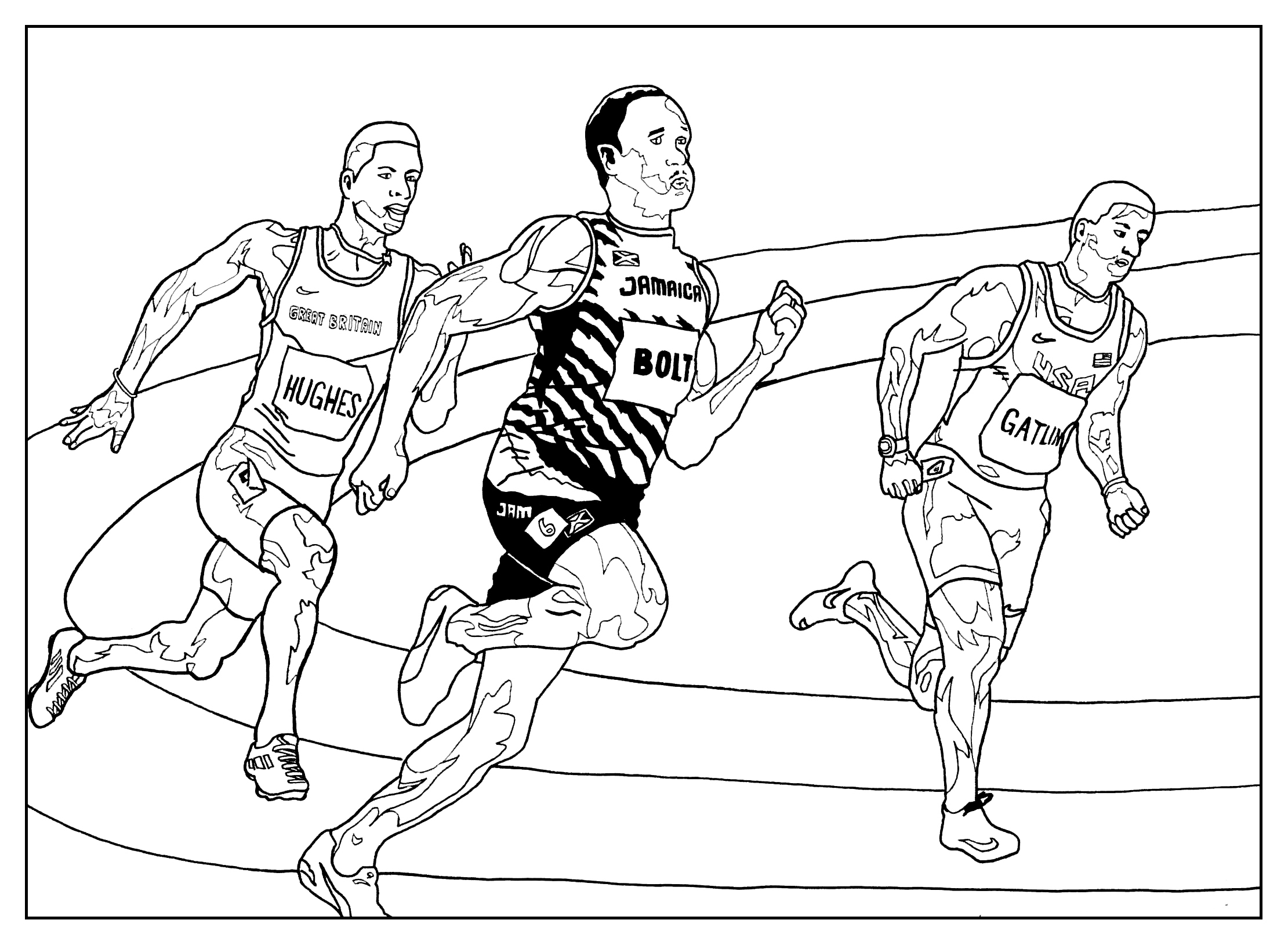 Coloriage Sport Course Athletisme - Sport à imprimer