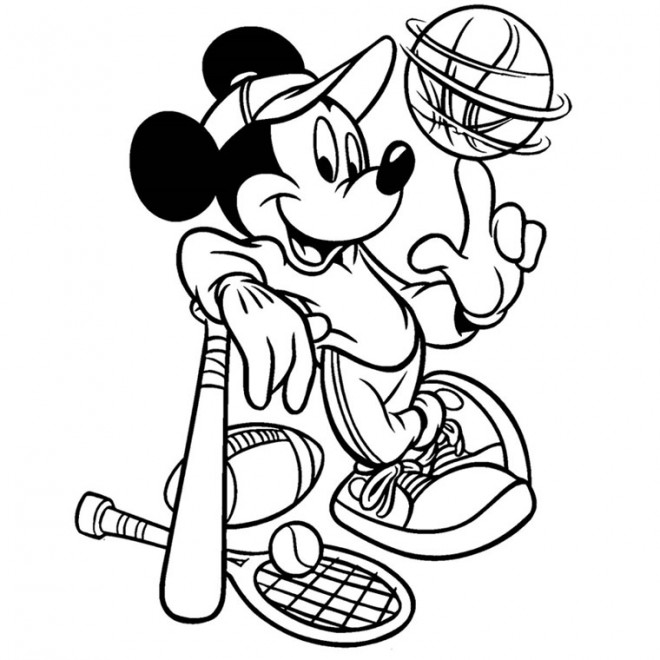 Coloriage Sport Disney - Sport à imprimer