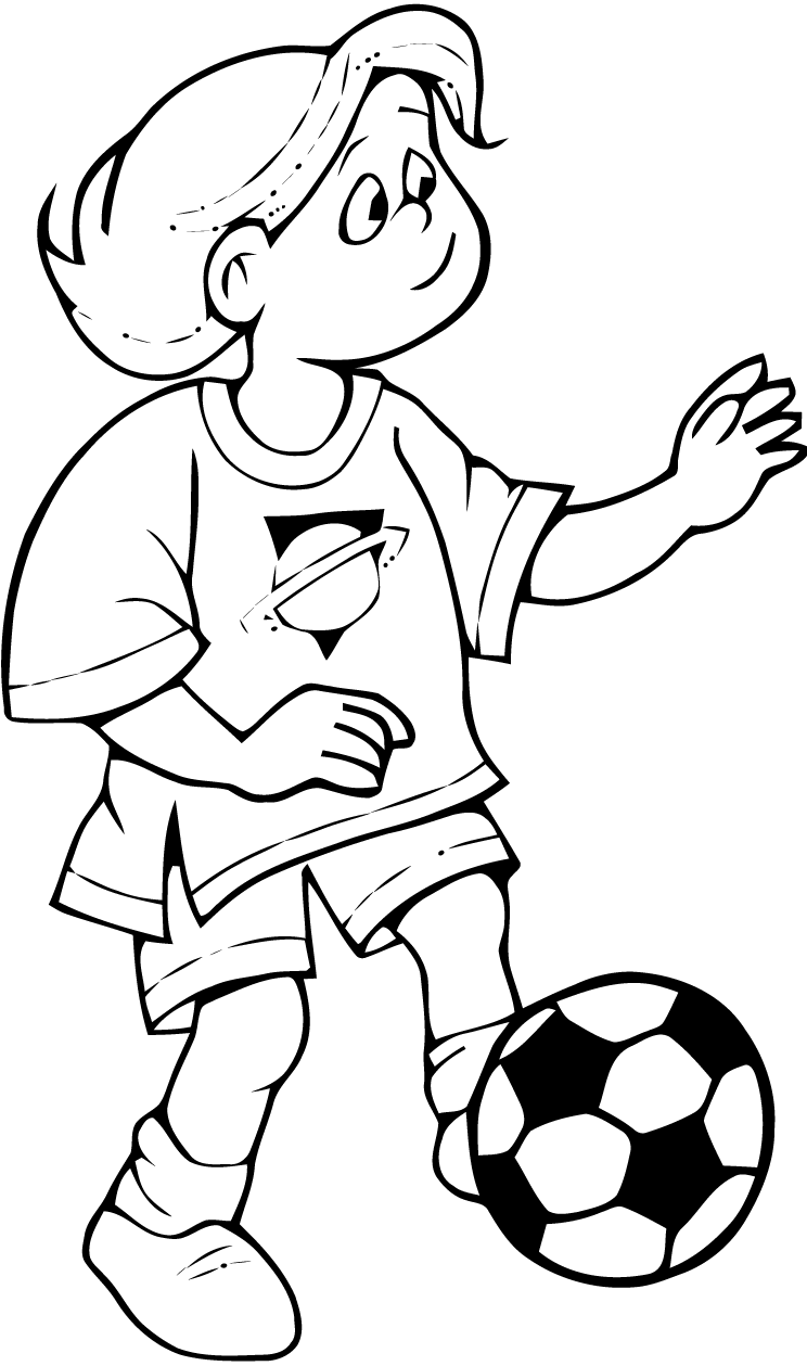 Coloriage Sport Jouer Au Foot - Sport à imprimer