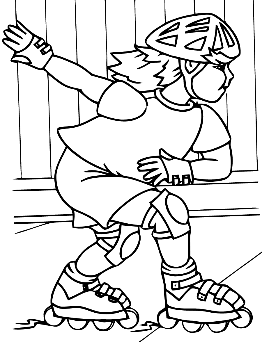 Coloriage Sport Patin A Roulette - Sport à imprimer
