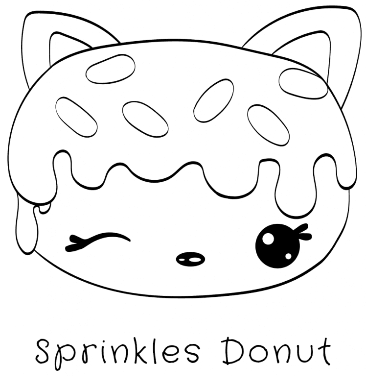 Coloriage Sprinkles Donut - Num noms à imprimer