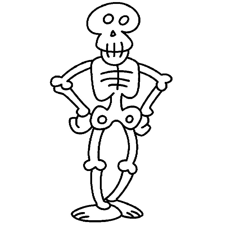 Coloriage Squelette Halloween - Squelette à imprimer