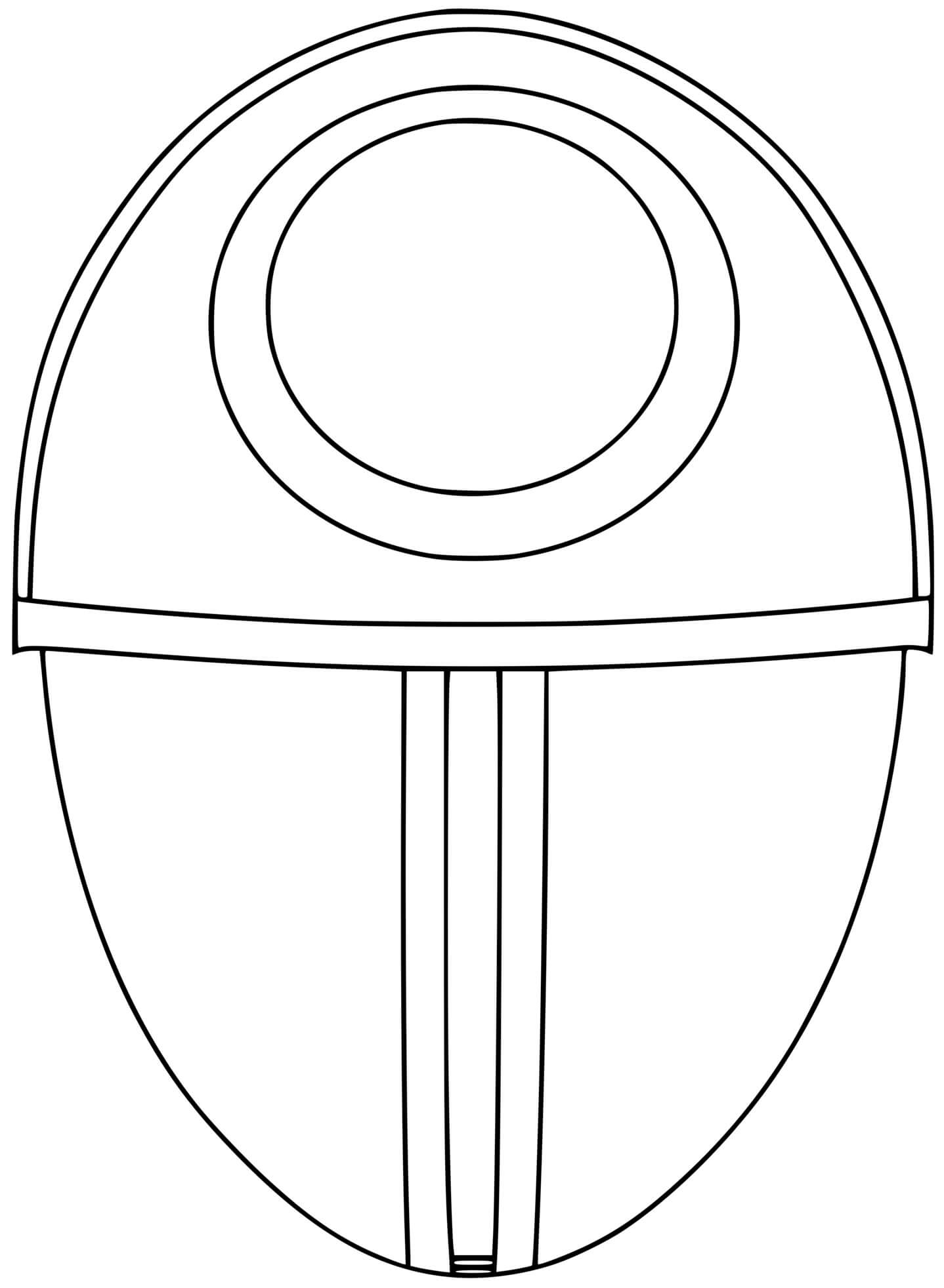 Coloriage Squid Game Circle Mask - Squid games à imprimer