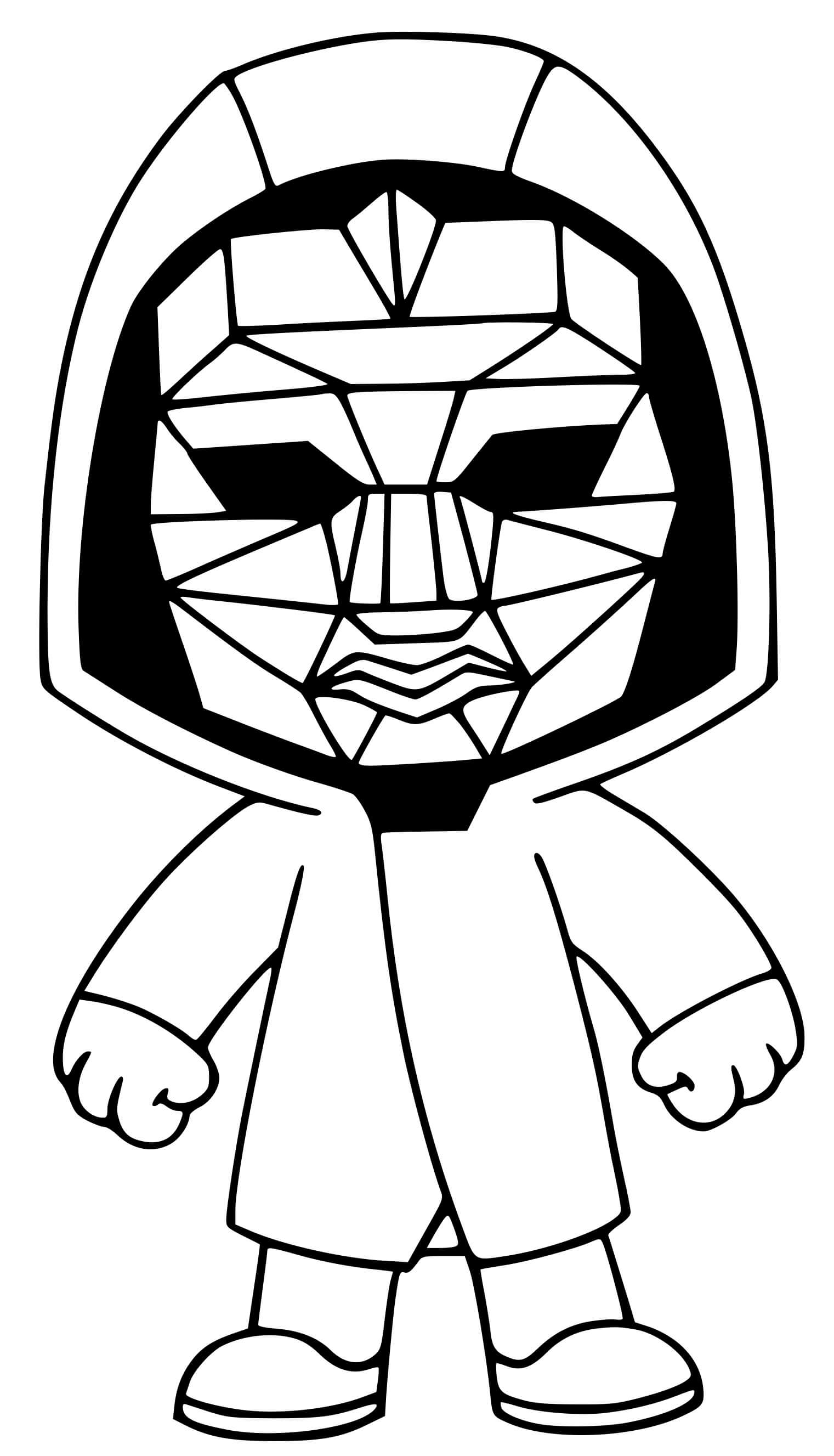 Coloriage Squid Game Front Man - Squid games à imprimer
