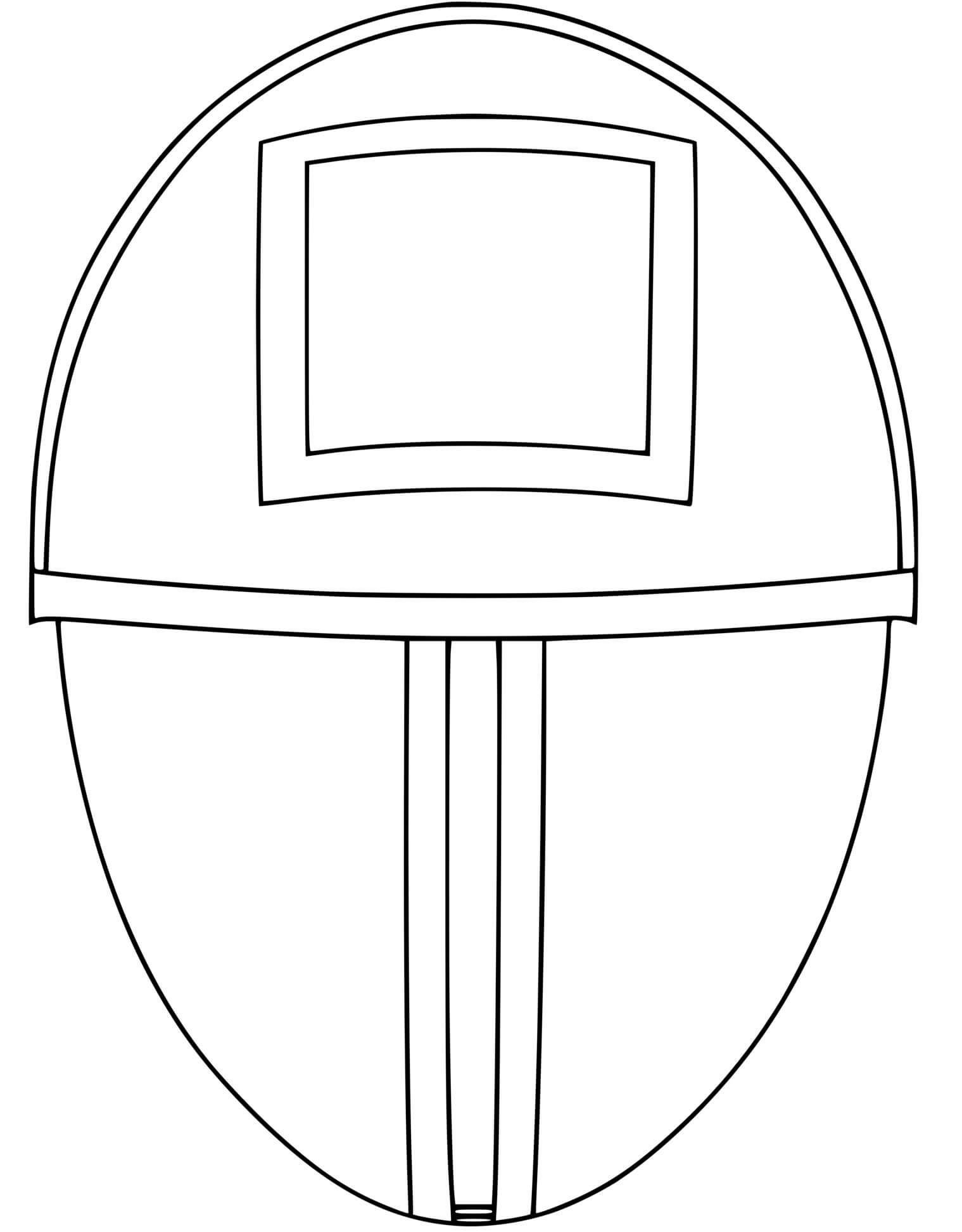 Coloriage Squid Game Square Mask - Squid games à imprimer