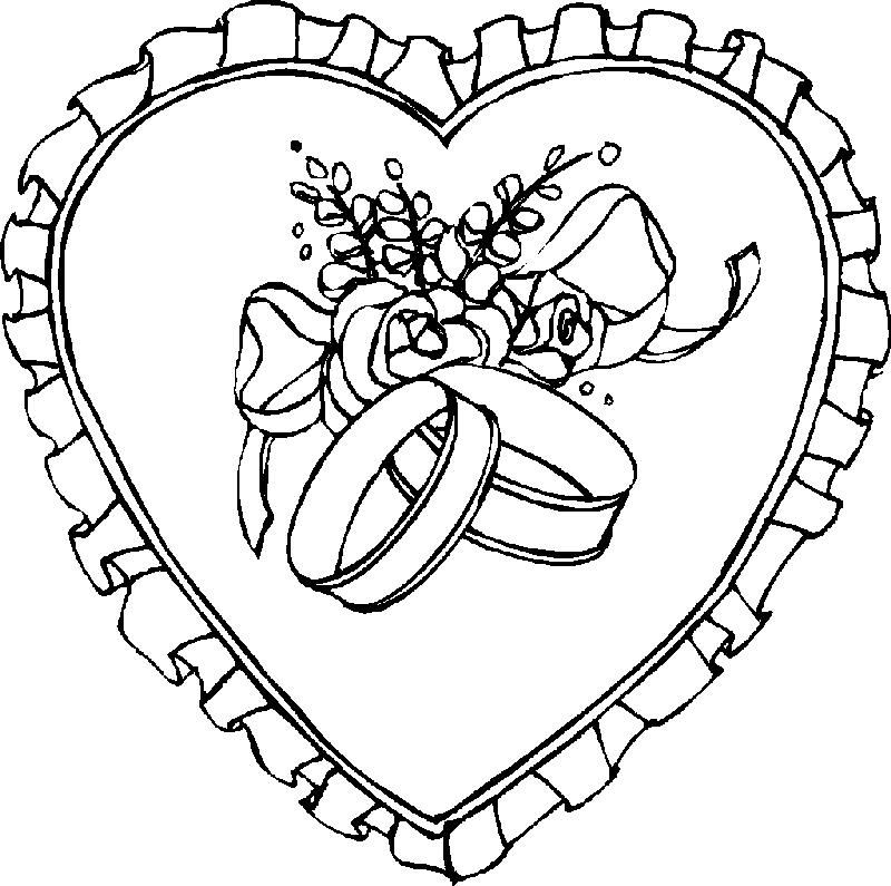 Coloriage St Valentin Cœur Pour La St Valentin - Saint-Valentin à imprimer