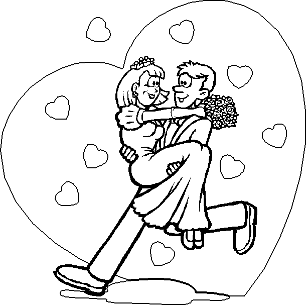 Coloriage St Valentin Les Maries - Saint-Valentin à imprimer