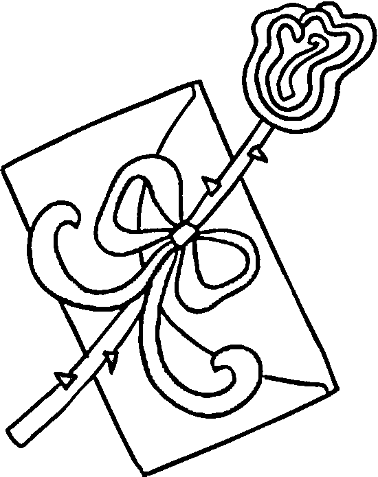 Coloriage St Valentin Lettre D'Amour - Saint-Valentin à imprimer