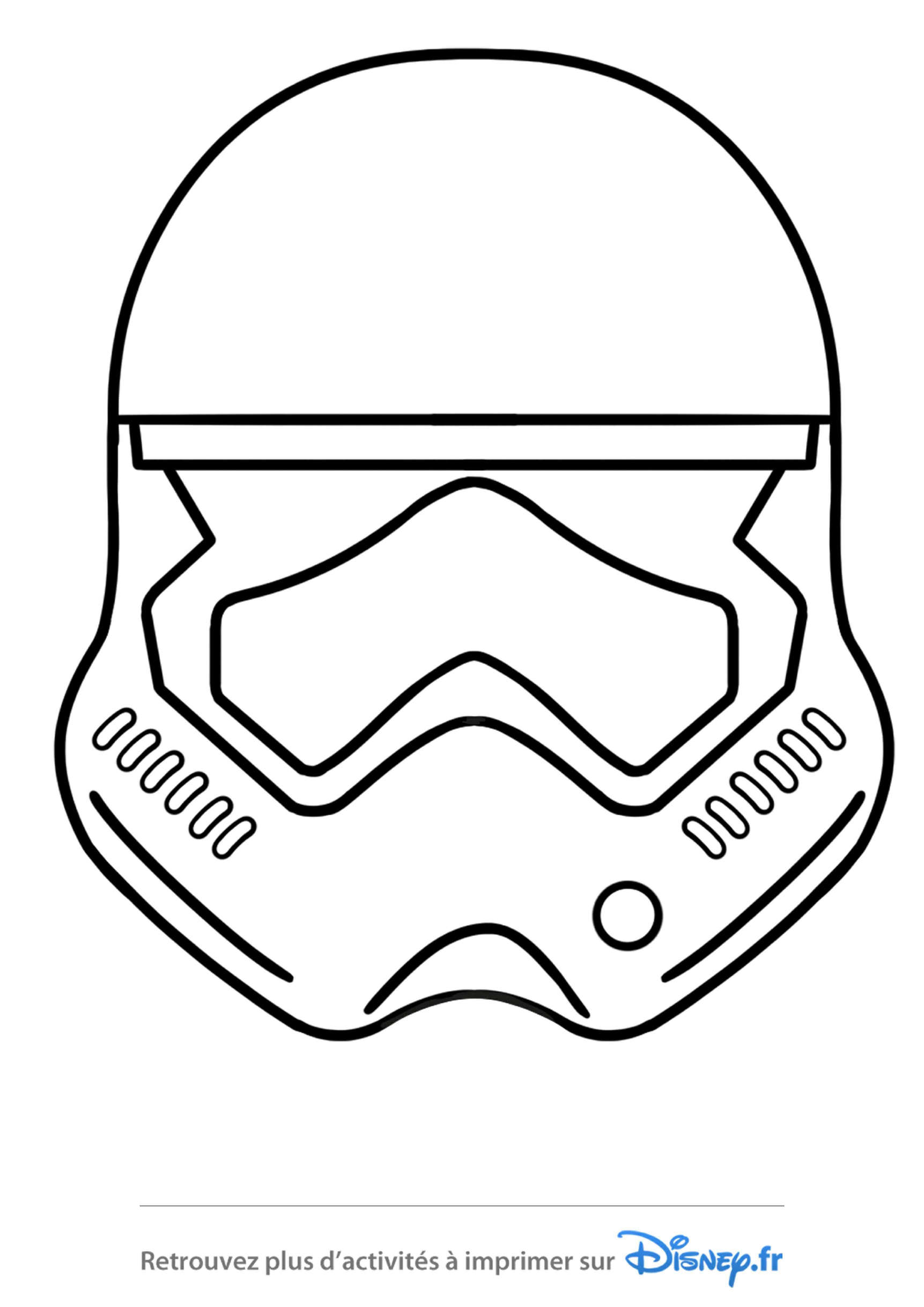Coloriage Star Wars Casque Stormtrooper Emoji - Star wars à imprimer