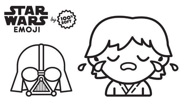 Coloriage Star Wars Emoji Père Et Fils - Emoji à imprimer