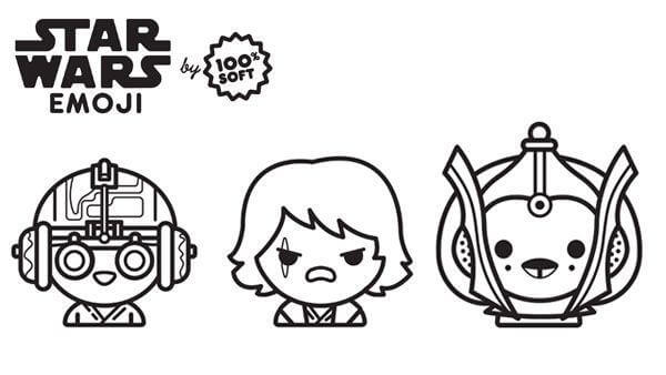 Coloriage Star Wars Emoji Saga Anakin - Emoji à imprimer