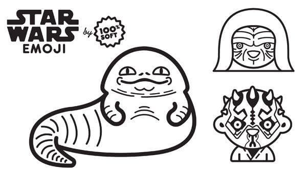 Coloriage Star Wars Emoji Saga - Emoji à imprimer