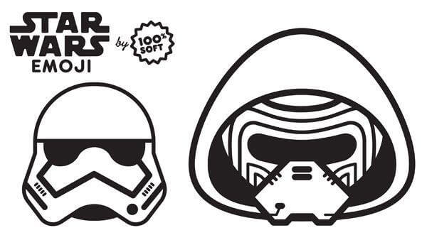 Coloriage Star Wars Emoji Stormtrooper - Emoji à imprimer
