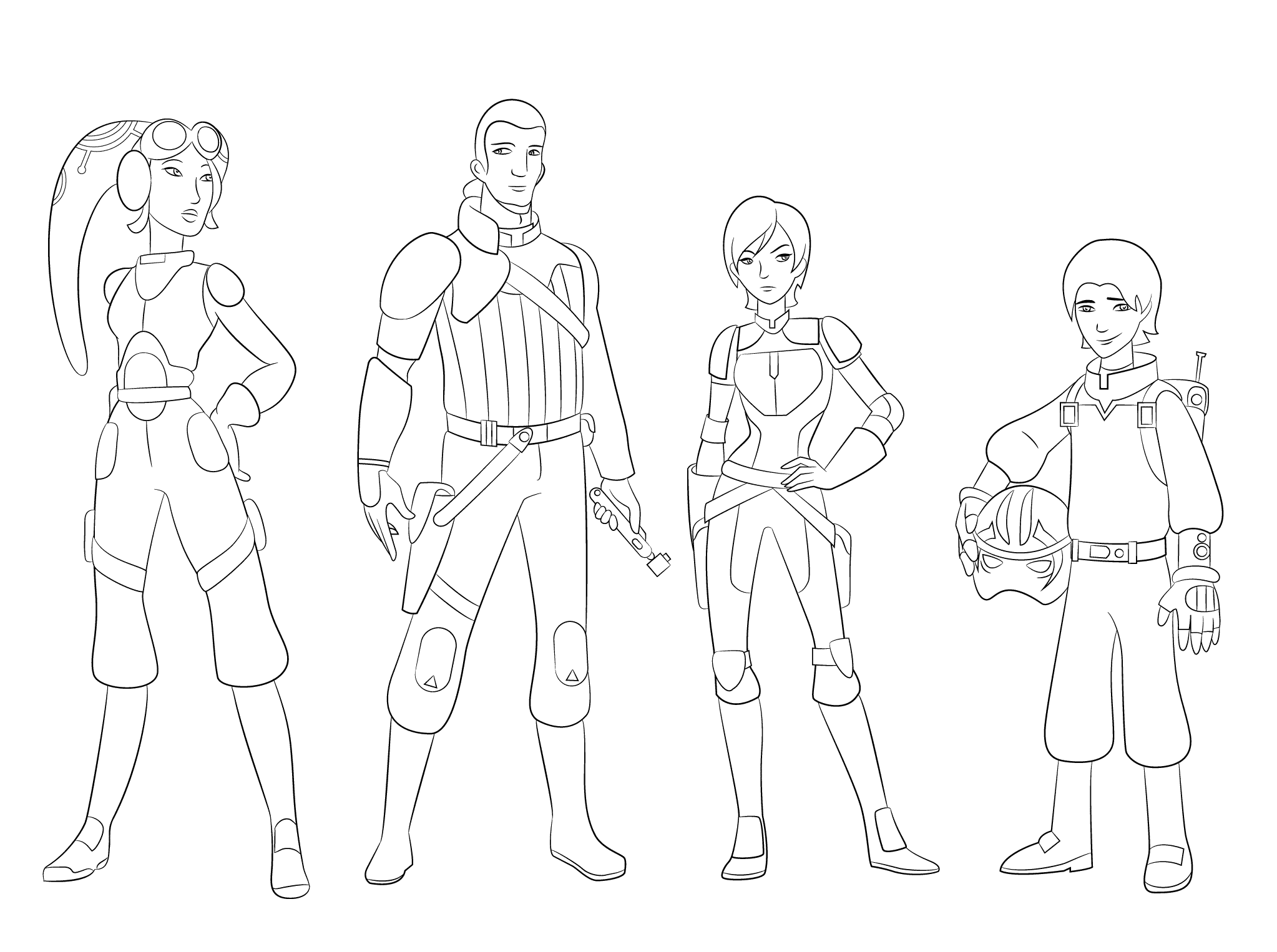 Coloriage Star Wars Rebels - Les personnages - Star wars à imprimer
