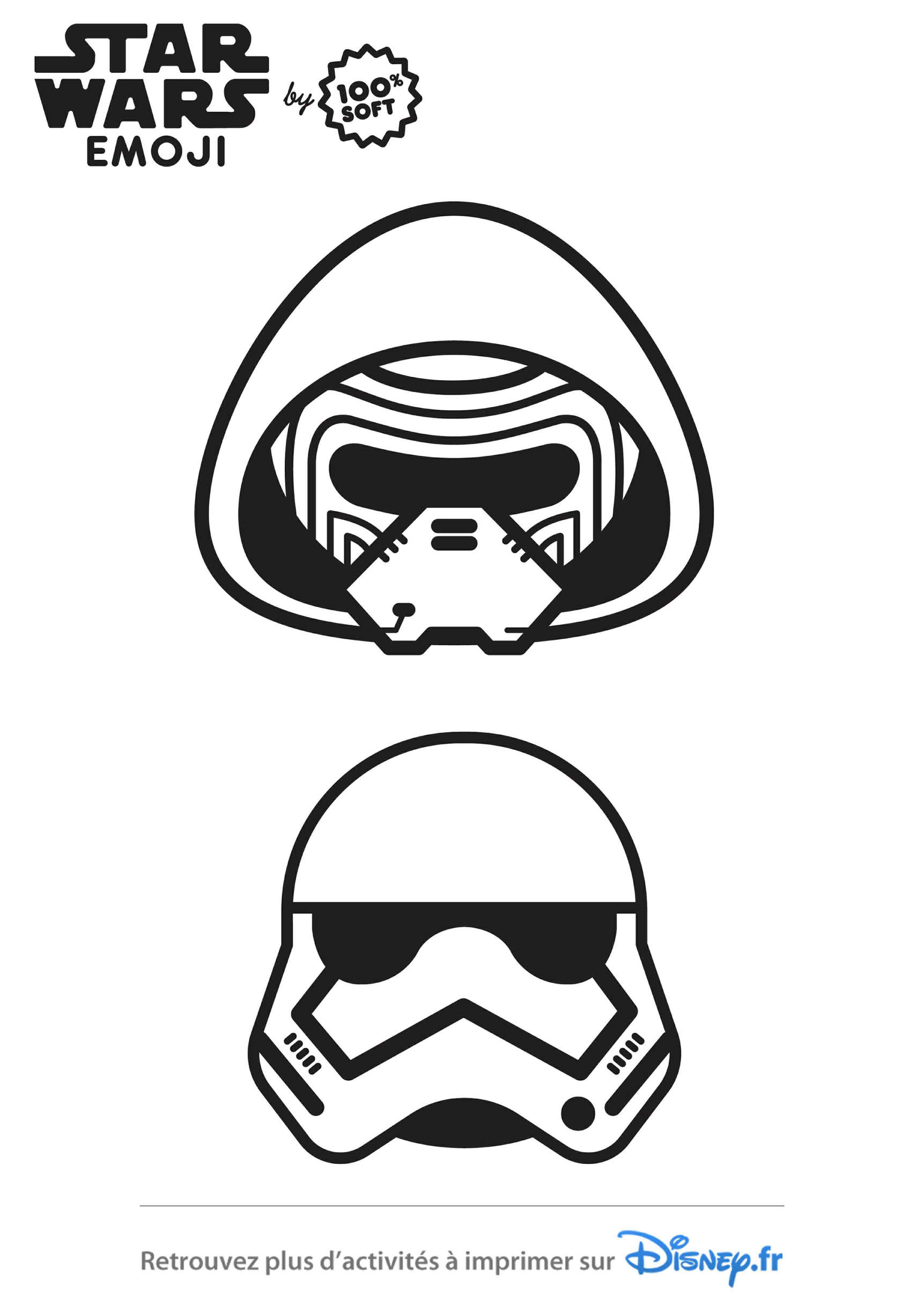 Coloriage Star Wars Stormtrooper Emoji - Star wars à imprimer