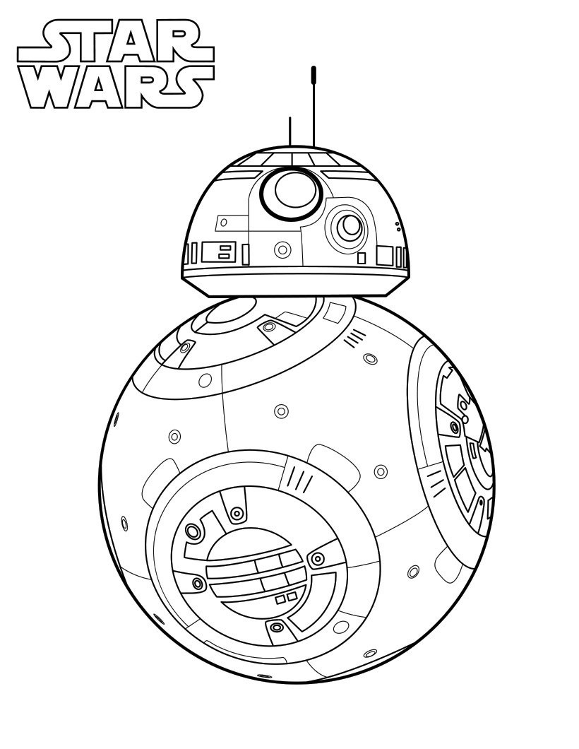 Coloriage Starwars Bb8 - Star wars à imprimer