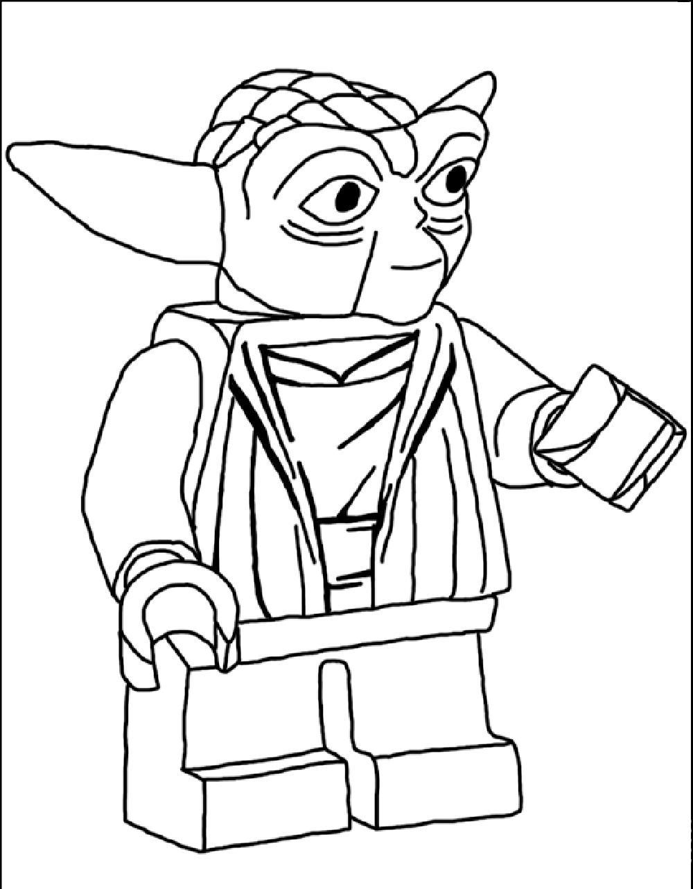 Coloriage Guerrier Lego Star Wars en armure futuriste - Garçon à imprimer