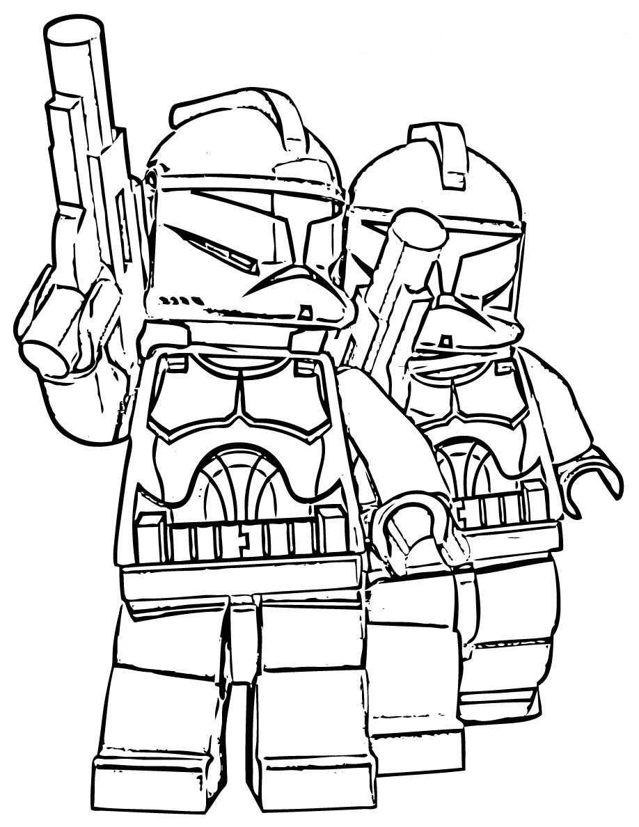 Coloriage Starwars Lego 2 - Garçon à imprimer