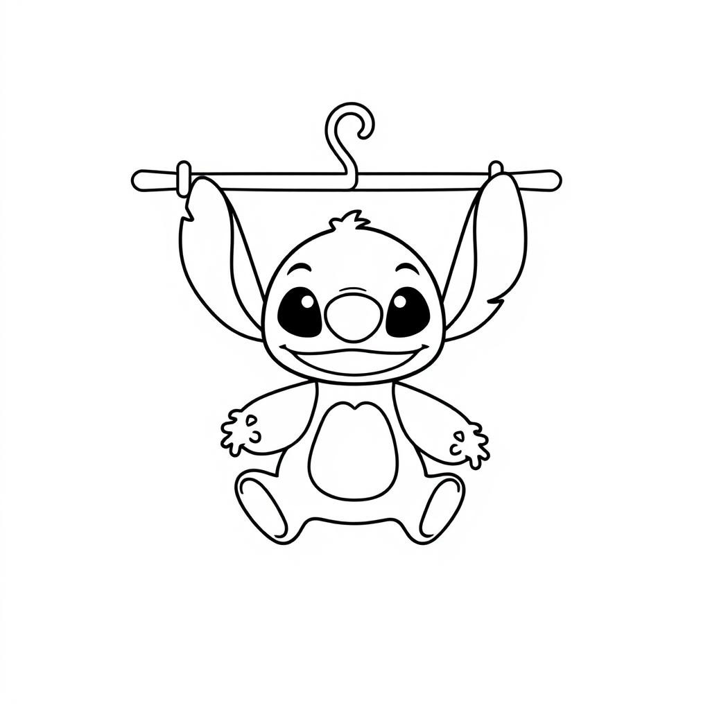 Coloriage Stitch facile