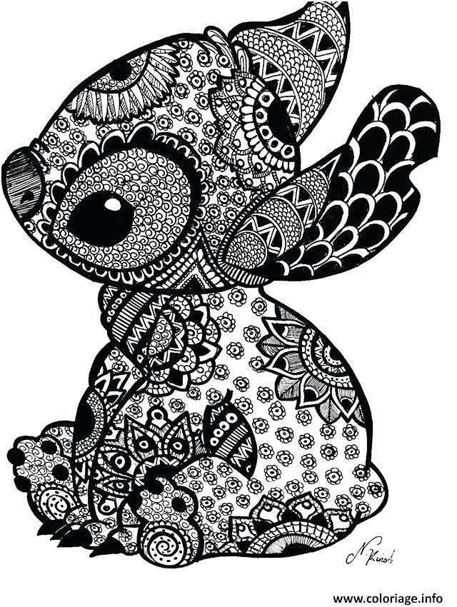 Coloriage Stitch Disney Adulte Difficle Comlexe - Disney adulte à imprimer