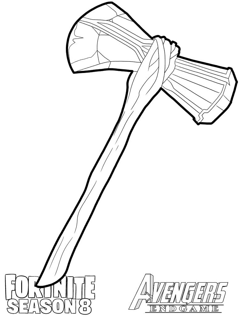 Coloriage Stormbreaker From Fortnite And Avengers - Fortnite à imprimer